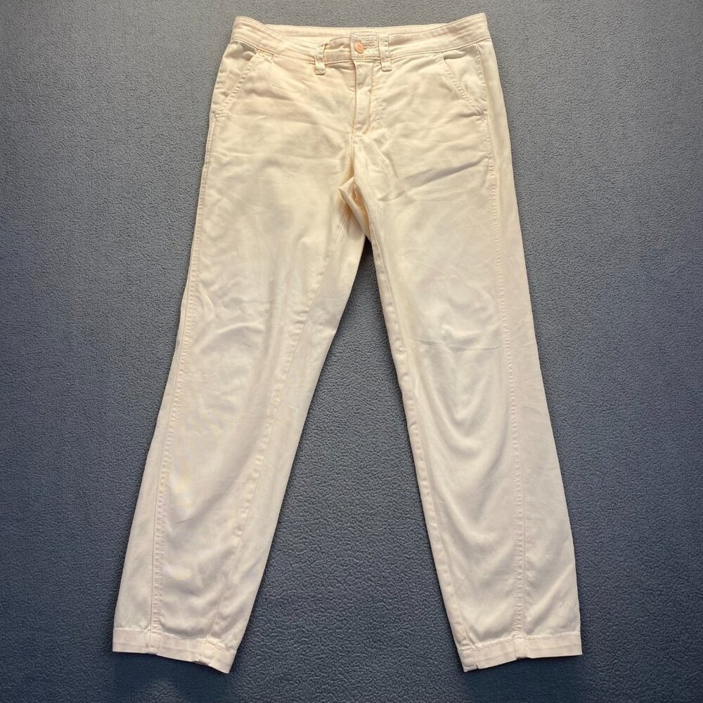 Anthropologie‎ Womens Relaxed Fit Chino Pants Size 27,Pink,Pockets,Zipper
